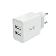 Cargador Red Universal Entrada 2 X Usb Cool 2.4 Amperios Blanco