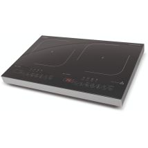 Caso Progourmet 3500 - Piastra A Induzione Doppia Mobile, 3500 W Powersharing, 60-240 °c, 4 Funzioni, Timer 180 Min, Pentole Fino A 24 Cm, Vetro 