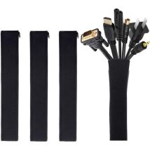 Cable Management Cable Organizer【4 X 50cm Pack】, Hide Wires Flexible Organizer Sleeves For Electric Cables, Tv/computer/usb/audio/video/box Office/