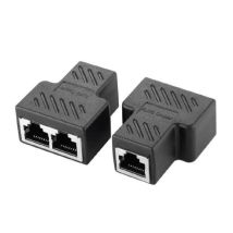 Trade Shop - Adattatore Rj45 Splitter Convertitore Lan Da 1 A 2 Porte Doppio Maxtech Sp-l02 -