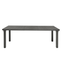 SCAB Gartentisch Rechteckig Ausziehtisch 170/195/220 x 100 x 75 cm Aluminium Technopolymer für 3 Personen – Modernes Design
