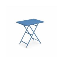 Tavolo Pieghevole Arc en Ciel 70x50 cm Azzurro Marina – Acciaio Resistente agli agenti atmosferici – EMU