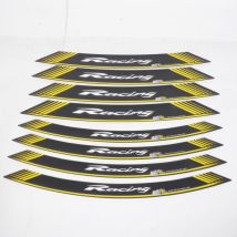 Liseret De Jante Racing S2 Concept Avant Et Arrière Jaune Et Noir