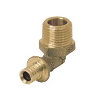 Rehau - 169133-001 - Elbow À 90° Diameter 12 - 15x21 Male Brass - Gold