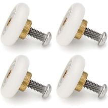 Set Of 4 Replacement Rollers For Sliding Shower Doors, 19 Mm Diameter,