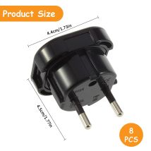 Adattatore Da Viaggio Per Spina Uk A Spina Ue Da 8 Pezzi, Adattatore Da Spina Uk A Spina Ue Da 3 Pin A Spina Europa/francia Da 2 Pin, Accessori Da 