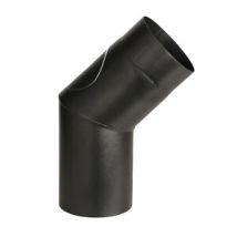Curva Porcellanata 45 C/ispez D 13cm Nero Opaco Top