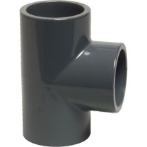 Mega - T-stück 90° Pvc-u 40 Mm X 1 1/4 Zoll X 40 Mm Klebemuffe X Innengewinde X Klebemuffe 10 Bar, Grau
