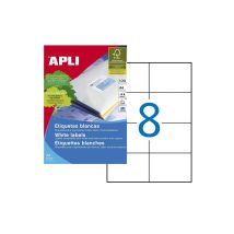 Pacchetto Da 10 Fogli Con 8 Etichette 105x74mm, Apli Din A4