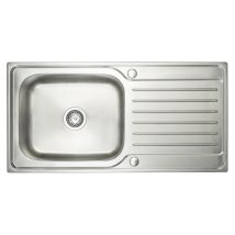 Prima - Deep 1.0 Bowl Kitchen Sink With Waste Kit 1000mm L X 500mm W - Stainless Steel