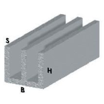 Profilo Argento H.100 Cm Canalino Uu 16x12x1 Mm- Arcansas- 5,0 Pz