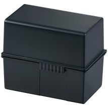 976-k-13 Schedario Nero Numero Max. Di Schede: 400 Schede Din A6 Orizzontale Il Coperchio Può Essere Utilizzato Com - Han