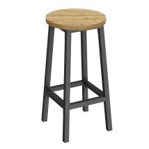 Barhocker - Handgefertigt / Schwarze Beine - Lbc328b88