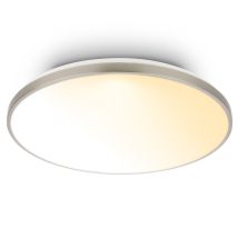 Briloner Led Deckenlampe Fernbedienung Ø48cm Rund 44w 5300lm 2200k-4000k Warmweiß Bis Neutralweiß Dimmbar Nickel-matt - Deckenleuchte Wohnzimmer 
