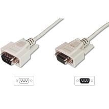 Lp882 Cavo Prolunga, 9 Poli Pin-to-pin (modem Cable), Maschio/femmina, Custodie Pressofuse (ak 180 10m), 10 M - Digitus