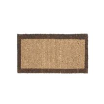 Tapis d'entrée Cocco/PVC – 25x50 cm – Paillasson – Surface en coco, Fond en vinyle antidérapant – VELCOC