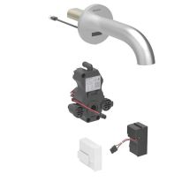 GEBERIT – Rubinetto per lavabo Piave elettronico a parete – Finitura metallica, Saillie 170mm – Installazione a parete