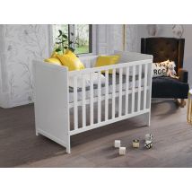 Love For Sleep – Matilda Cot Bed 120x60cm – White – Sturdy Pine Wood – Adjustable Mattress Height – Safety Barrier