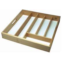 Beechwood Wood Cutlery Tray