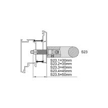 Pomo de puerta KWS 8B73 – Acero inoxidable – Montaje S23-M8 – Diámetro 30 mm