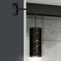 [gebraucht] B-ware Emibig Lighting Joni Wandlampe Leuchte Schwarz Marmoriert Textil Beleuchtung