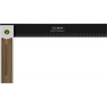 Escuadra de precisión Alu-Line 350 mm – Acero templado – Aluminio – Incrustaciones de madera de nogal