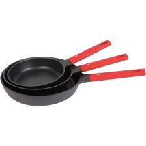 Romo - Juego De 3 Sartenes De Aluminio Fundido 20, 24 Y 28 Cm, Recubrimiento Antiadherente Para Todo Tipo De Cocinas