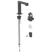 GEBERIT – Rubinetto per lavabo Brenta, miscelatore elettronico, altezza 195mm, design versatile per installazione pubblica e privata