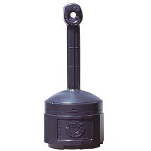 Stadt-aschenbecher Für Den Außenbereich Auf Stabilem Sockel, Fassungsvermögen 15 L, Durchmesser 42 Cm, Höhe 98 Cm, Schwarz