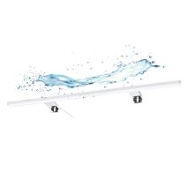 Esther Led Spiegel Wandleuchte 80x2,9 Cm 5700 K Weiß, 10 W, Ip44, Chrom (esther800new) - Focco