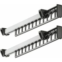 Kleiderständer Kleiderschrank Ausziehbar, Schiebegarderobe, Kleiderständer Für 12 Kleiderbügel, Länge 312 Mm, 2 Stück