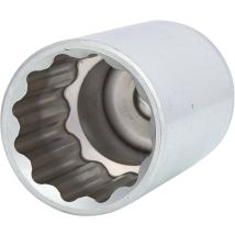 KSTOOLS – Bussola poligonale lunga 1/2" 34mm – Acciaio cromo-vanadio – Finitura cromata opaca – Dimensioni: 82mm, 37mm, 46mm