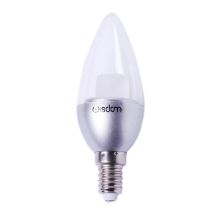 Trade Shop Traesio - Lampadina Led A Candela Con Attacco Piccolo E14 Da 4w Luce Freddo Naturale Caldo - -bianco Caldo -