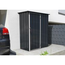 Duramax Metall-gerätehaus Easy 1,5x0,6m Gerätehaus Aus Metall In Anthrazitgrau, Geräteschrank Mit 0,31 Mm Wandstärke Gartenhaus
