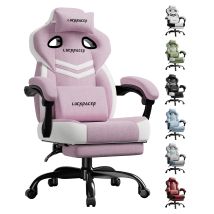 Chaise de bureau ergonomique – LUCKRACER – Rose – Caractéristique chaise, Style, Matières, Largeur, Hauteur, Hauteur d'assise, Longueur