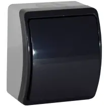 Interrupteur Unipolaire Étanche Gris Anthracite Ip44 Koala