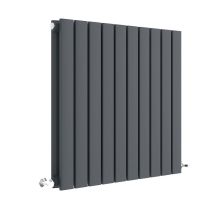 Aspire - Hudson Reed Sloane Double Designer Horizontal Radiator 600mm H X 586mm W - Anthracite
