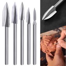 Petites Ecrevisses - Wood Carving Rotary Tool Set, 5pcs Wood Carving Drill Bits For Diy Woodworking Carving Drilling And Sanding