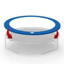 Galactica 12ft Outdoor Round Trampoline Replacement Pad Spring Cover Safety Padding Blue
