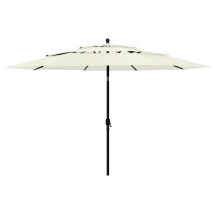 Inlife - Sombrilla De 3 Niveles Con Poste De Aluminio 3,5 M Arena 020008766