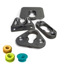 Set Surtido de Conectores para Paneles Solares – 1 Conector Ángulo 90o – 1 Conector Costados – 1 Conector Encolado – 1 Conector Estándar – 3 Botones