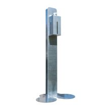 Support Désinfectant Itb Solution Acier Gris Hauteur Réglable
