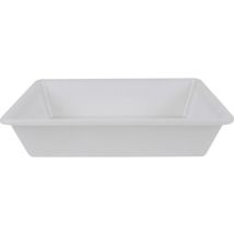 10 L Weißer Lebensmittelbehälter Aus Polypropylen, 40 X 30 X 10 Cm Stefanplast