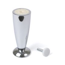Piedino Regolabile in ABS con Finitura Cromo – Altezza 12 cm – Diametro 45 mm – 52780