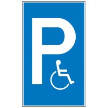 FP – Parkplatzschild rollstuhlgerecht Aluminium 400 x 600 mm – 2 mm Dicke