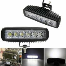 Faro Lampada Supplementare Profondita' Per Auto Fuoristrada 12v 6 Led 18w Ip68