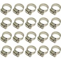 20 Stück Schlauchschellen, Verstellbare Schlauchschellen 10-16 Mm, Schlauchschellen Aus Edelstahl 304, Metallschlauchschellen, Für Schläuche, 