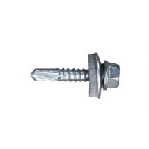 Celo 955197301 - Vite Per Trapano Din 7301 Testa Esagonale Diametro 5,5x19 Mm, Rondella De Epdm Diametro 16 Zincato, 500 Pz.