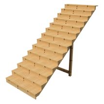 Vinuovo - Berlin Escalier Extérieur Bois 14 Marches H 241cm L-140cm Fermé