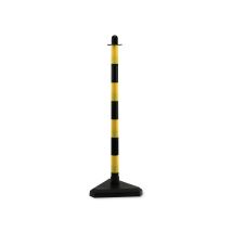 Moravia Kettenständer Leicht Schwarz/gelb 40 X 870 Mm Dreiecksfuß Kunstständer + Betongefüllt
